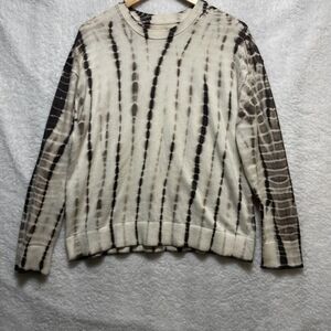 Lululemon Tie Dye Crewneck Sweater Size 6 Linear Tie Dye Grey Cashmere Blend